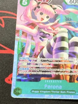 One Piece OP14-033 Perona SR OP14 The Azure Sea's Seven Foil English NM #4 - Image 5