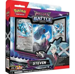 Pokemon Cards - Rival Battle Deck - STEVEN (60-Card Deck, Deck Box, Playmat +) - Image 1