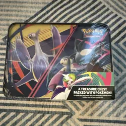 Pokemon TCG Collector Chest Sealed Box 6 Boosters 3 Foil Cards Lucario Coin - Image 1