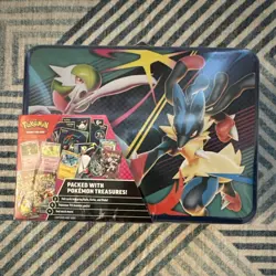 Pokemon TCG Collector Chest Sealed Box 6 Boosters 3 Foil Cards Lucario Coin - Image 2
