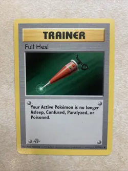 Pokemon Card - Full Heal Base Set (Shadowless) 82/102 Uncommon 1st Edition - Image 1