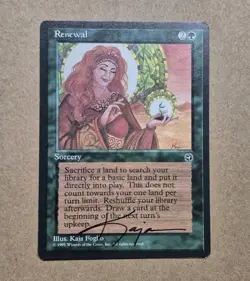 Unplayed Signed Renewal Homelands NM MTG Magic Kaja Foglio Edh Cube Vtg - Image 1