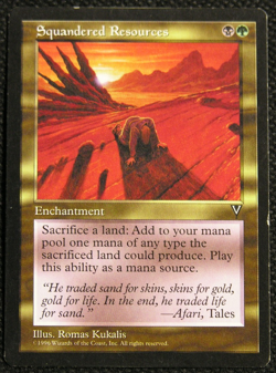 Squandered Resources - MTG Magic the Gathering - Visions *LP* - Image 1