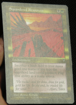 Squandered Resources - MTG Magic the Gathering - Visions *LP* - Image 3
