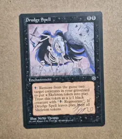 Unplayed Signed Drudge Spell Homelands MTG Magic Nene Thomas EDH Cube - Image 1