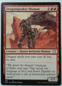 Dragonspeaker Shaman *Uncommon* Magic MtG x1 AFC Commander Forgotten Realms - Image 1