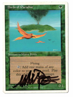 Birds of Paradise MTG Core Set 4th Edition signed by artist Mark Poole! - Image 1