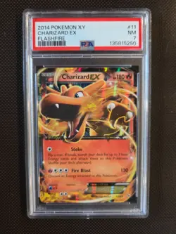 CHARIZARD EX FLASHFIRE 2014 POKEMON XY #11 - PSA NM 7 - Image 1