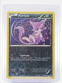 PURRLOIN 2013 POKEMON BLACK & WHITE LEGENDARY TREASURES RADIANT RC13 Q2215 - Image 1