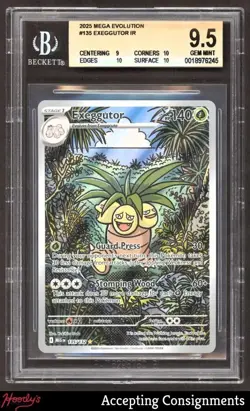 2025 Pokemon TCG Mega Evolution #135 Exeggutor IR BGS 9.5 GEM - Image 1