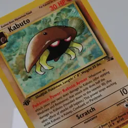 Pokemon TCG - Kabuto 50/62 Fossil Common 1st Edition WOTC 1999 - EXC - Image 1
