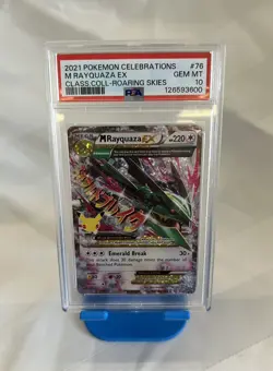PSA 10 GEM MINT 2021 Pokemon M Rayquaza EX Celebrations Classic Collection 76 - Image 1