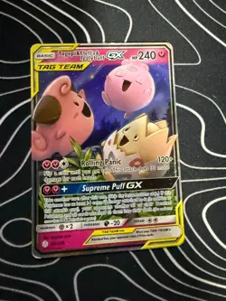 Pokemon TCG Togepi & Cleffa & Igglybuff GX 143/236 Ultra Rare Holo Sm-Cosmic - Image 1