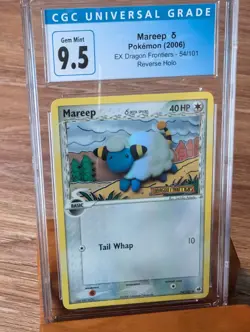 2006 Pokemon EX Dragon Frontiers Mareep Reverse Holo #54 CGC Gem Mint 9.5/10 - Image 1