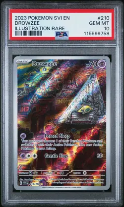 2023 POKEMON SVI EN-SCARLET & VIOLET ILLUSTRATION RARE #210 DROWZEE PSA 10 - Image 1