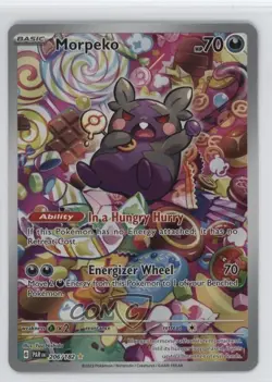 Morpeko Illustration Rare Pokemon Scarlet & Violet Paradox Rift PAR #206 - Image 1
