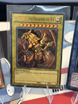 Yugioh Egyptian God Card set Obelisk Slifer The Winged Dragon of Ra Ultra Rare - Image 4