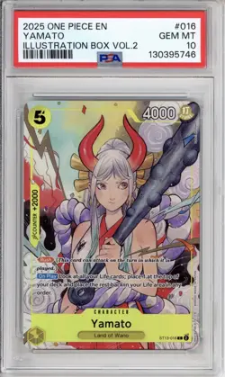PSA 10 Yamato One Piece Illustration Box Promo Vol.2 Alt Art Holo ST13-016 - Image 1