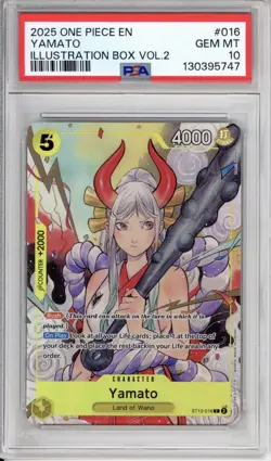 PSA 10 Yamato One Piece Illustration Box Promo Vol.2 Alt Art Holo ST13-016 - Image 3