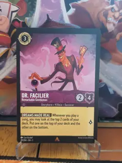 Disney Lorcana: 1st Ch. Dr. Facilier: Remarkable Gentleman 39/204 Rare Non-Foil - Image 1