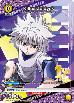 Killua Zoldyck Promo - UEPR /HTR-2-027 NM - Union Arena - Image 1