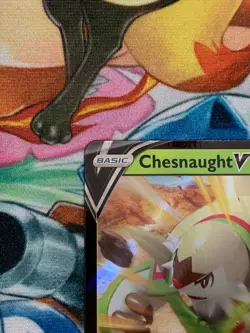 C1018 POKEMON TCG CHESNAUGHT V NM-LP CARD HOLO #015 SILVER TEMPEST RARE - Image 3