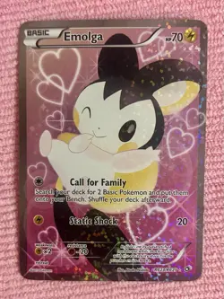 Pokemon Emolga Full Art Ultra Rare Holo RC23/RC25 Legendary Treasures Card - Image 1