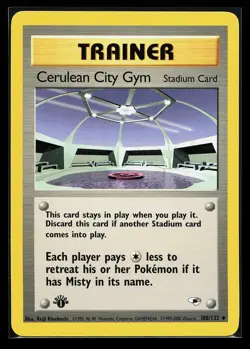 1st Edition Cerulean City Gym 108/132 Uncommon Gym Heroes Pokemon Card - Image 1