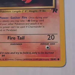 POKEMON TCG 1ST EDITION DARK CHARMANDER CARD 50/82 UNGRADED - Image 2