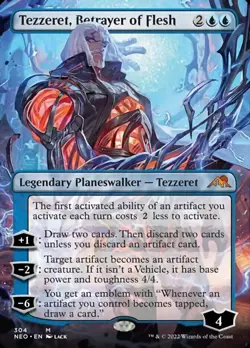 Tezzeret Betrayer of Flesh MTG Kamigawa: Neon Dynasty Borderless - Image 1