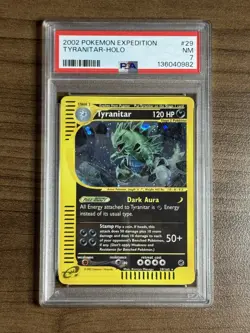 Pokemon PSA 7 NM Tyranitar 029/165 Expedition Base Set Holo - Image 1