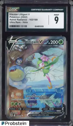 2022 Pokemon Astral Radiance Ultra Rare #163 Hisuian Lilligant V CGC 9 MINT - Image 1