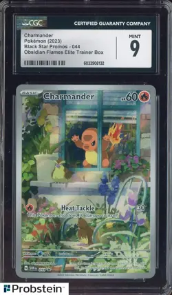 2023 Pokemon BSP Obsidian Flames ETB #044 Charmander CGC 9 MINT - Image 1