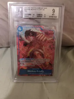 One Piece TCG - Paramount War - Monkey D Luffy op02-062- Alt Art - BGS 9 - Image 1