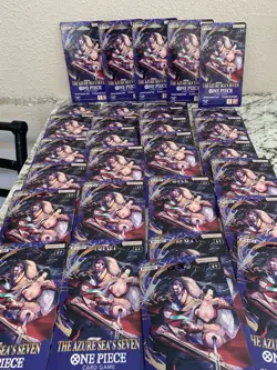 BANDAI ONE PIECE CG THE AZURE SEA’S SEVEN SLEEVED BOOSTER LOT (30) ENGLISH OP-14 - Image 1