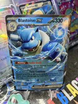 Blastoise ex 009/165 Scarlet & Violet 151 Double Rare Holo Pokemon TCG Card *NM* - Image 1