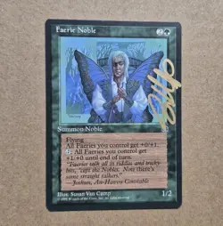 GOLD SIGNED UNPLAYED MTG Faerie Noble Homelands NM Susan Van Camp EDH CUBE VTG - Image 1