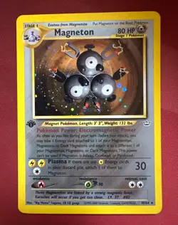 MAGNETON 10/64 Neo Revelation 1st EDITION HOLO rare Pokemon TCG card NM - Image 1