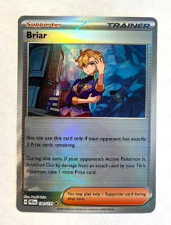 Pokemon Prismatic Evolutions - BRIAR - POKE BALL REVERSE HOLO - 100/131 - NM - Image 1