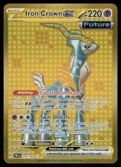 Iron Crown ex 216/162 Hyper Rare Holo NM Pokemon SV05: Temporal Forces - Image 1