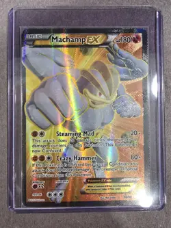 Pokemon TCG Machamp-EX Holo Full Art Ultra Rare Card Ancient Origins 90/98 - Image 1