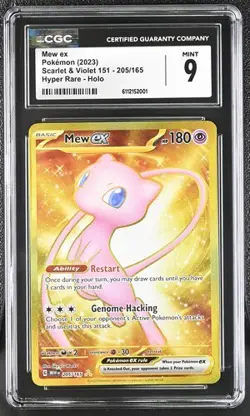 Mew EX *CGC 9* Hyper Rare *Scarlet & Violet 151* #205 *2023* Pokemon - Image 1
