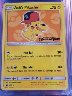 2017 Pokemon BSP I Choose You! Purchase Campaign #SM110 Ash's Pikachu CGC 7.5 - Image 2