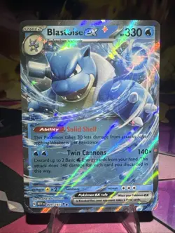 Blastoise ex 009/165 Double Rare MEW SV: Scarlet & Violet 151 Pokemon TCG NM - Image 1