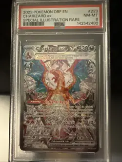2023 Pokemon OBF Charizard ex #223 SIR Obsidian Flames PSA 8 NM-MT - Image 2