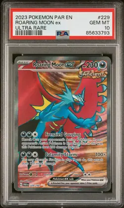 2023 POKEMON PAR EN-PARADOX RIFT ULTRA RARE #229 ROARING MOON EX PSA 10 - Image 1