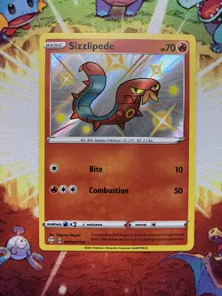 Pokemon TCG Sizzlipede #SV018/SV122 Shiny Holo Rare hining Fates: Shiny Vault - Image 1