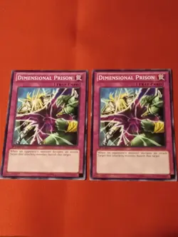 X2 YUGIOH Common Dimensional Prison SDCR-EN033 1st Ed Light Played Pair X2 - Image 1