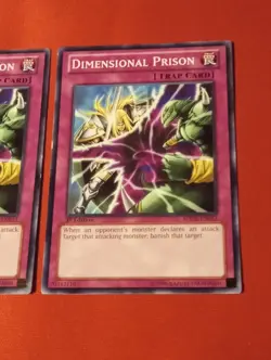 X2 YUGIOH Common Dimensional Prison SDCR-EN033 1st Ed Light Played Pair X2 - Image 2
