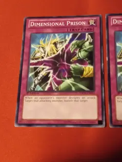 X2 YUGIOH Common Dimensional Prison SDCR-EN033 1st Ed Light Played Pair X2 - Image 3